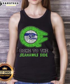 Awesome Star Wars Come to the Seattle Seahawks Side Tank Top featuring a vibrant design for fans and collectors.
