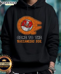 Awesome Star Wars Tampa Bay Buccaneers side hoodie featuring iconic designs and vibrant colors for fans.