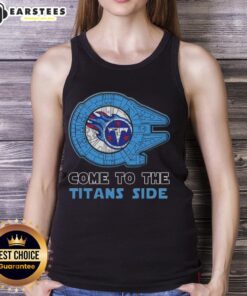 Awesome Star Wars tank top featuring Tennessee Titans logo, perfect for fans of both franchises.