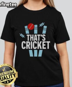Awesome That's Cricket logo on a stylish ladies tee, perfect for cricket fans and casual wear enthusiasts.