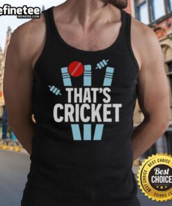 Awesome That's Cricket logo tank top featuring a stylish design perfect for cricket enthusiasts.