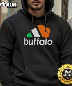 Buffalo Bills logo parody hoodie featuring 'Awesome: The City with Three Seasons' design, perfect for fans.