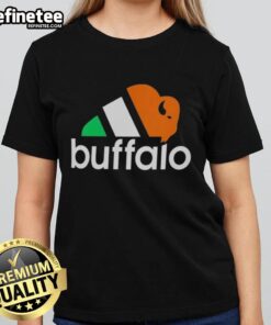 Buffalo Bills logo parody on a stylish ladies tee celebrating the awesome city with three seasons.