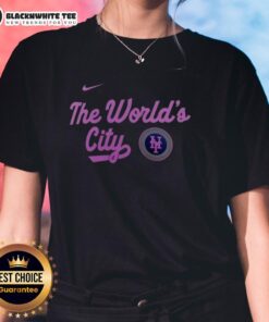 New York Mets City Connect ladies tee featuring vibrant design and team logo, perfect for fans and casual wear.