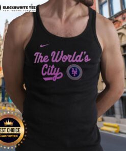 New York Mets City Connect tank top showcasing vibrant design, perfect for fans and summer outings in the city.