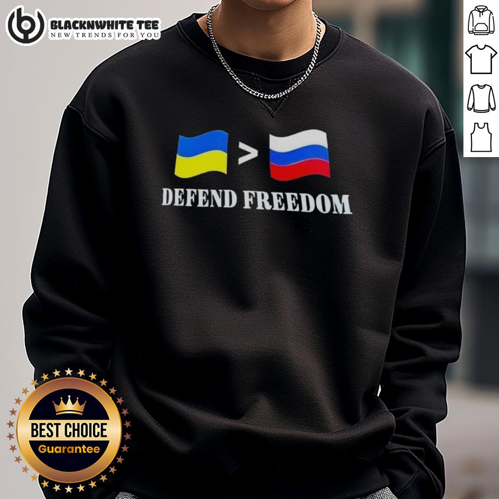 Awesome Ukraine Greater Than Russia Flag Defend Freedom Sweatshirt Awesome Ukraine Greater Than Russia Flag Defend Freedom Sweatshirt featuring bold graphics and a vibrant design.