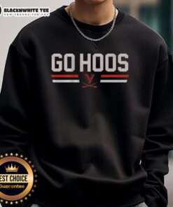 Awesome Virginia Cavaliers football Go Hoos stripes logo sweatshirt showcasing team spirit and style.