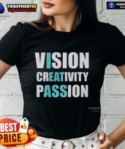 Womens Awesome Vision Creativity Passion Tee featuring a vibrant design, perfect for expressing individuality and style.