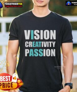 Awesome Vision Creativity Passion T-Shirt featuring vibrant graphic design and inspiring text for creative enthusiasts.