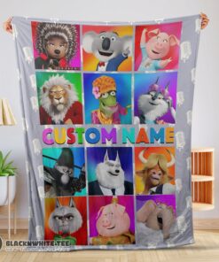 Cartoon Sing Character Blanket Fleece Customized Premium Blanket