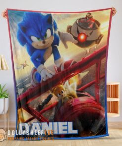 Premium Cute Cartoon Sonic With Friends Blanket Fleece Customized Blanket
