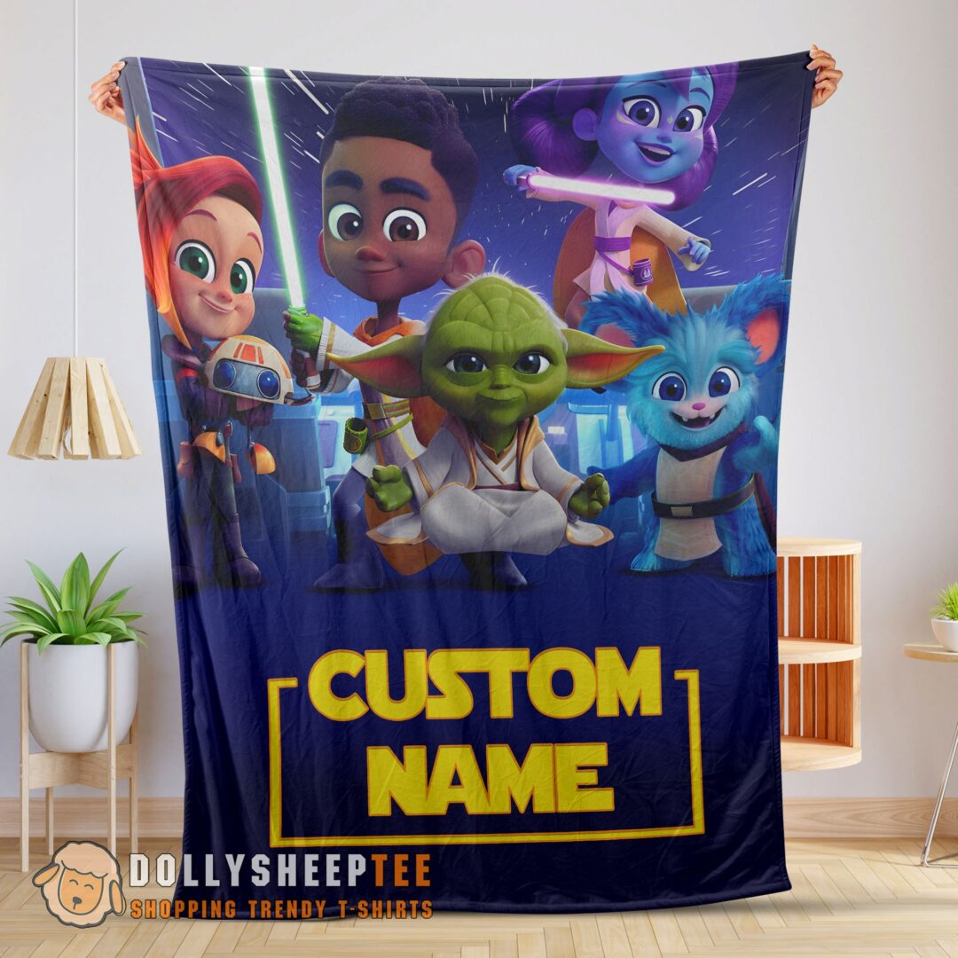 Cartoon Star Wars Young Jedi Adventures Blanket Fleece Customized Blanket