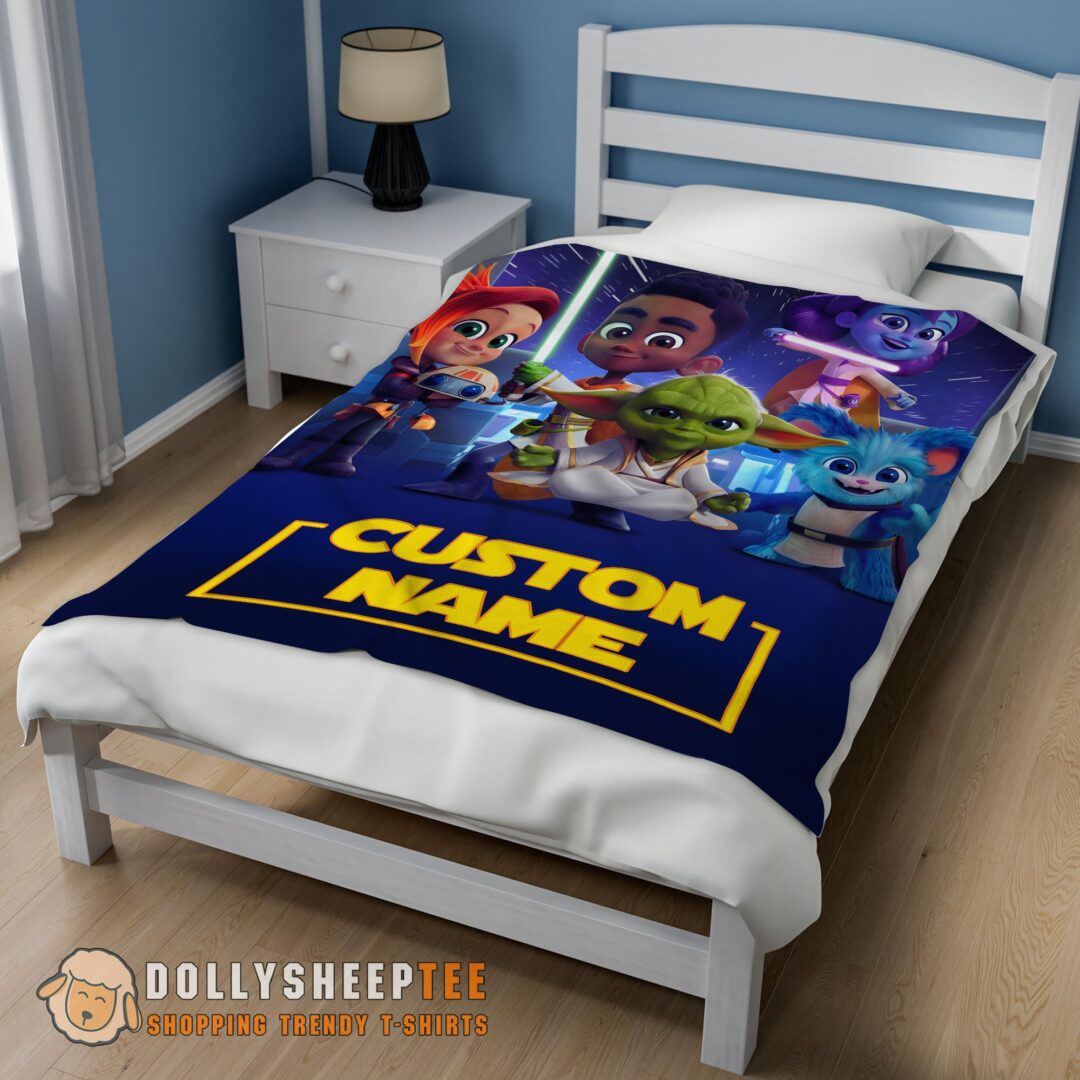 Cartoon Star Wars Young Jedi Adventures Blanket Fleece Customized Blanket