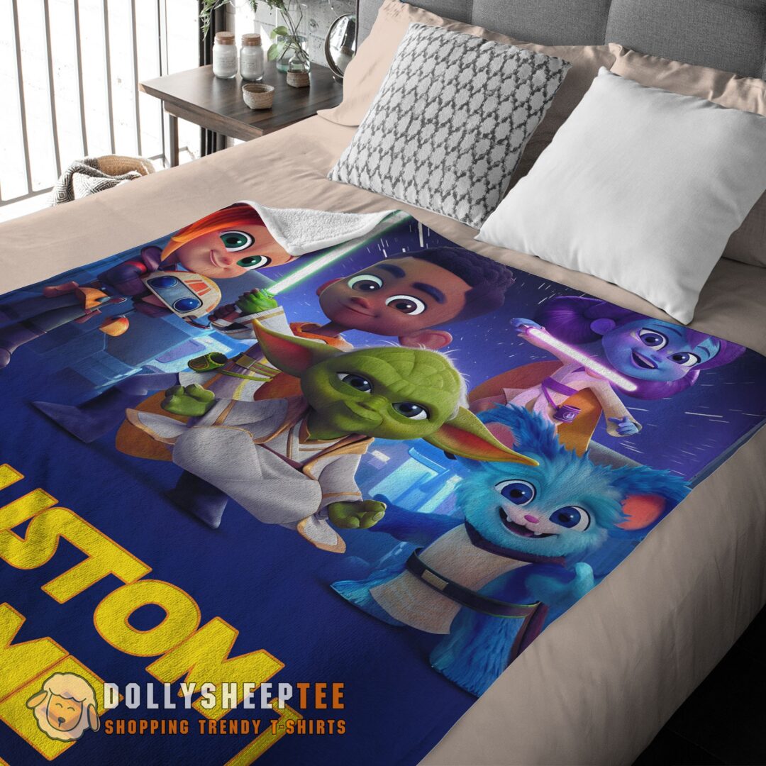 Cartoon Star Wars Young Jedi Adventures Blanket Fleece Customized Blanket
