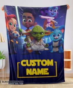 Cartoon Star Wars Young Jedi Adventures Blanket Fleece Customized Premium Blanket