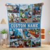 Premium Cute Cartoon Thomas And Friends Blanket Fleece Customized Blanket
