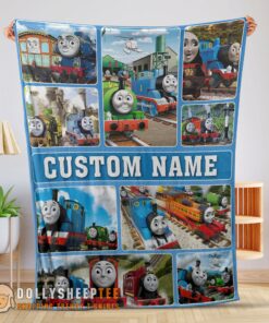 Premium Cute Cartoon Thomas And Friends Blanket Fleece Customized Blanket