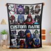 Happy Cute Cartoon Transformers Characters Blanket Fleece Customized Blanket