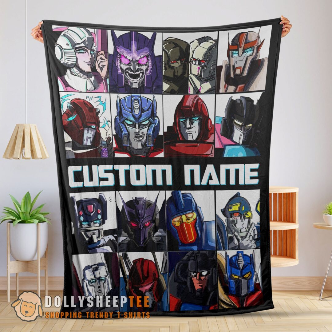 Cartoon Transformers Characters Blanket Fleece Customized Blanket