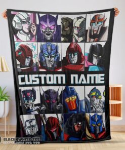 Cartoon Transformers Characters Blanket Fleece Customized Premium Blanket