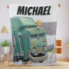 Cartoon Trash Truck Blanket Fleece Customized Blanket