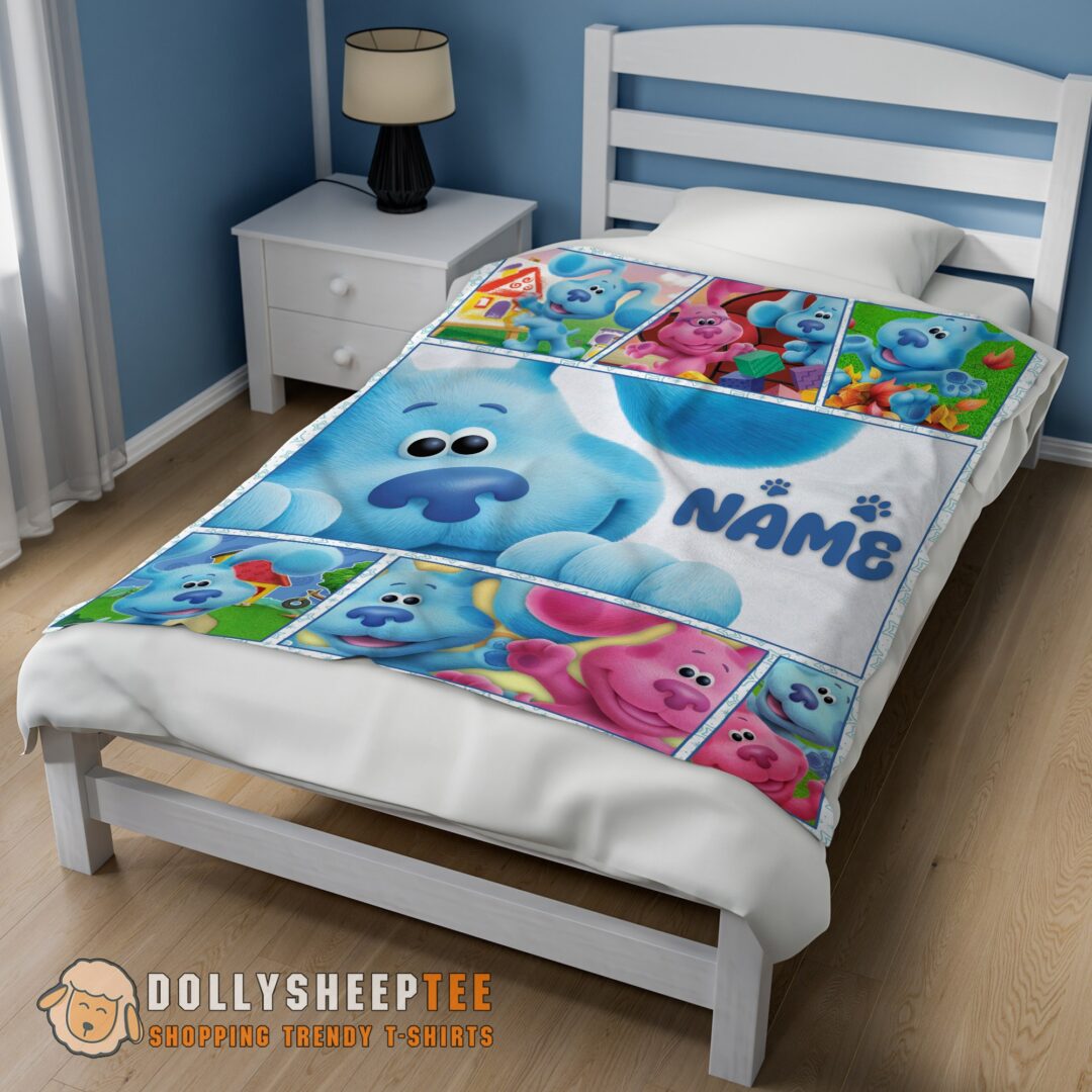 Cartoon TV Show Blue’s Clues Blanket Fleece Customized Blanket