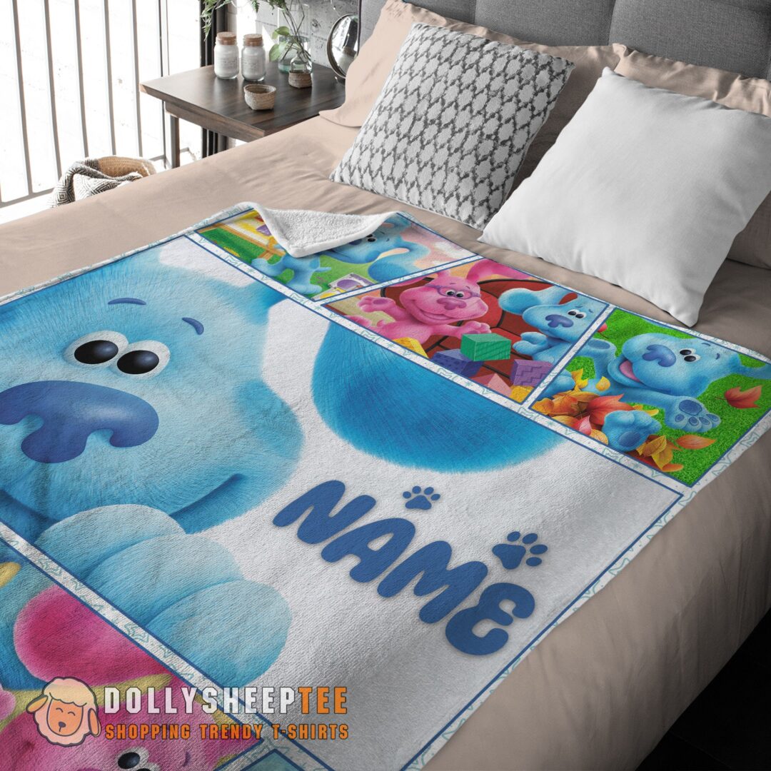 Cartoon TV Show Blue’s Clues Blanket Fleece Customized Blanket