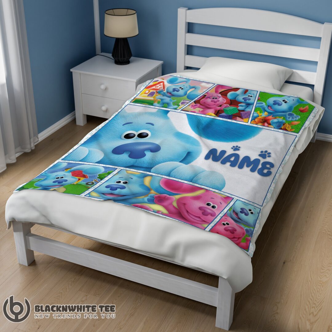 Cartoon TV Show Blue’s Clues Blanket Fleece Customized Premium Blanket