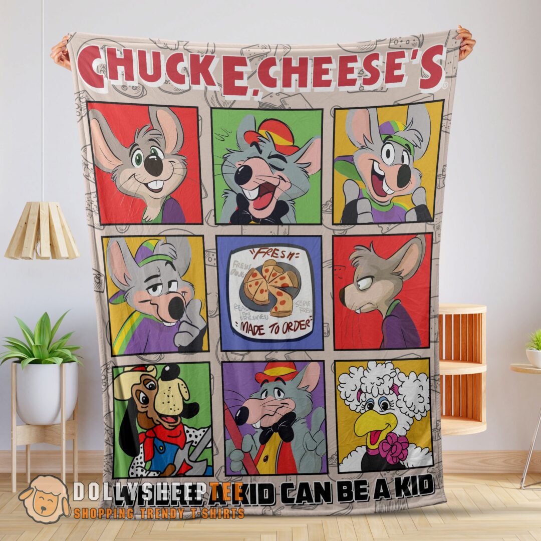 Chuck E. Cheese's Where A Kid Can Be A Kid Blanket Fleece