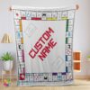 Awesome Classic Monopoly Board Game Blanket Fleece Customized Blanket
