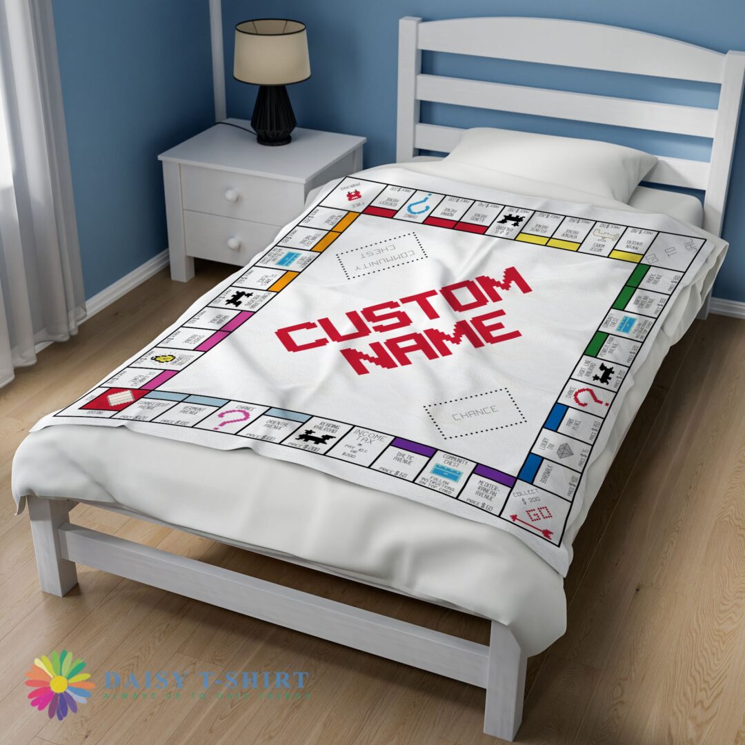 Classic Monopoly Board Game Blanket Fleece Customized Blanket