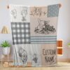 Hot Classic Winnie The Pooh & Friends Sketch Blanket Customized Blanket