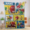 Premium Top Colorful Candy M&M’s Character Collage Blanket Fleece Customized Blanket