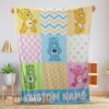 Hot Original Colorful Care Bears Patchwork Blanket Fleece Customized Blanket