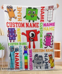 Hot Good Colorful Number Blocks Blanket Fleece Customized Blanket