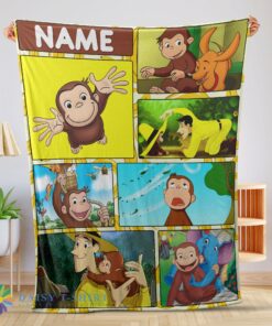 Official Curious George Ted ShacklefordBlanket Fleece Customized Blanket