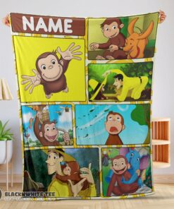 Hot Good Curious George Ted ShacklefordBlanket Fleece Customized Blanket