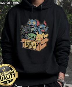 Cute Adopt A Buddy Animal Game hoodie featuring colorful graphics of adorable animals, perfect for fans of the game.