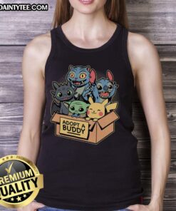 Adorable tank top featuring the 'Cute Adopt A Buddy Animal Game' design, perfect for animal lovers and gamers.