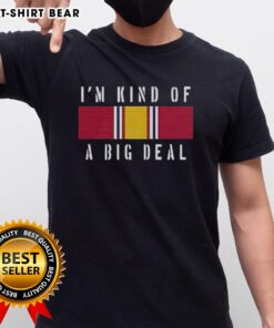 Cute Anchorman meme t-shirt featuring 'I'M Kind Of A Big Deal' and Brian Kerg with National Defense Service Medal design.