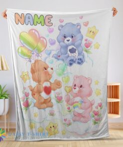 Awesome Hot Cute Care Bears Friends Blanket Fleece Customized Blanket
