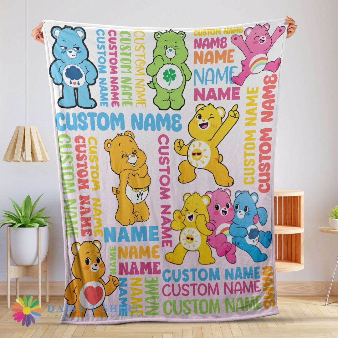 Cute Care Bears & Friends Blanket Fleece Customized Blanket