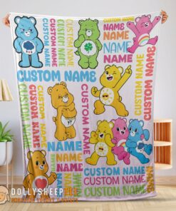 Official Original Cute Care Bears & Friends Blanket Fleece Customized Blanket
