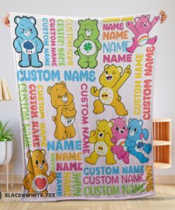 Hot Top Cute Care Bears & Friends Blanket Fleece Customized Blanket