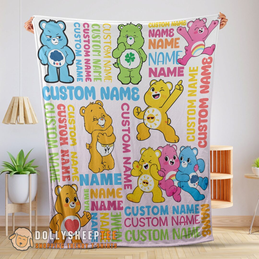 Cute Care Bears & Friends Blanket Fleece Customized Blanket