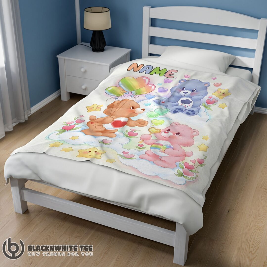 Cute Care Bears Friends Blanket Fleece Customized Blanket
