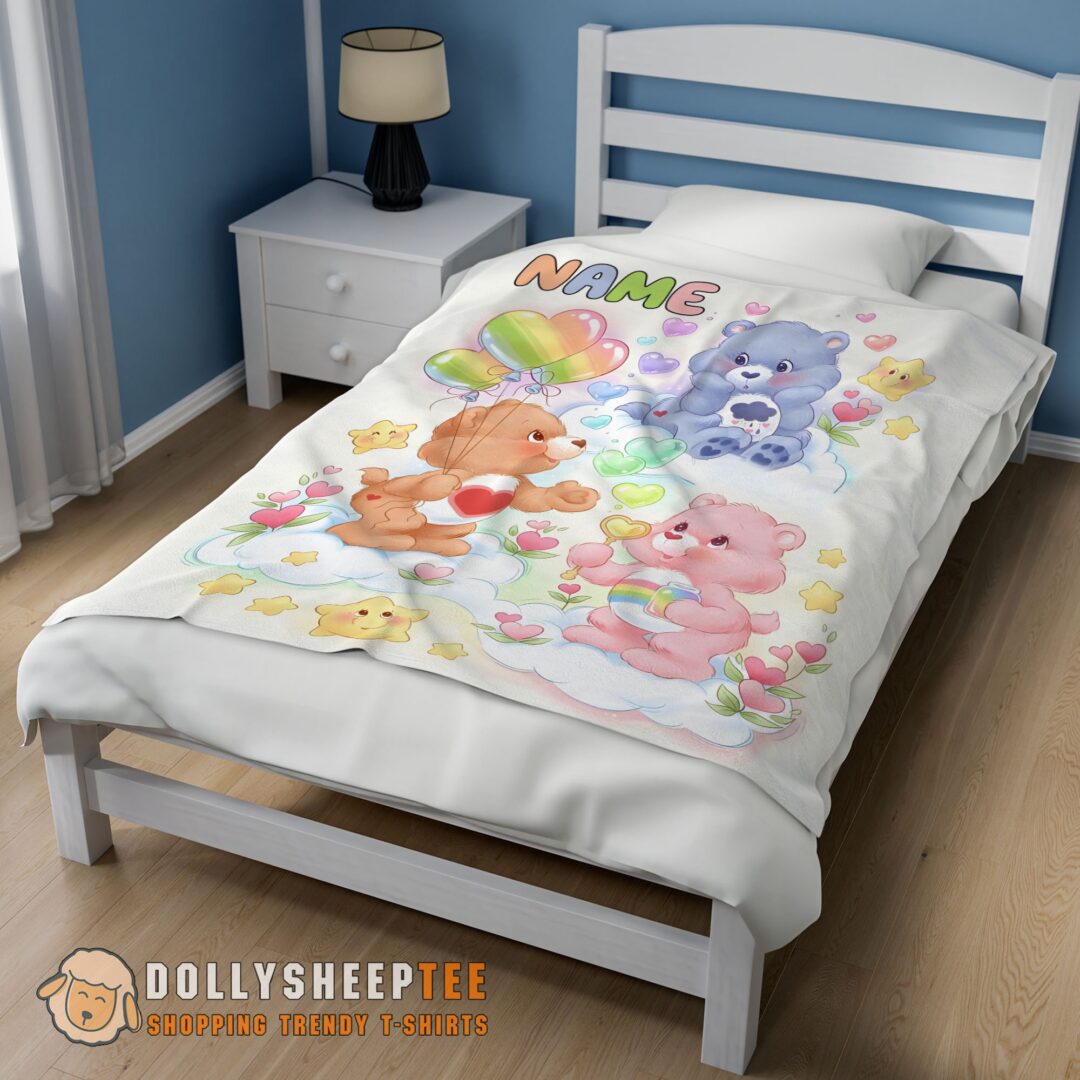 Cute Care Bears Friends Blanket Fleece Customized Blanket