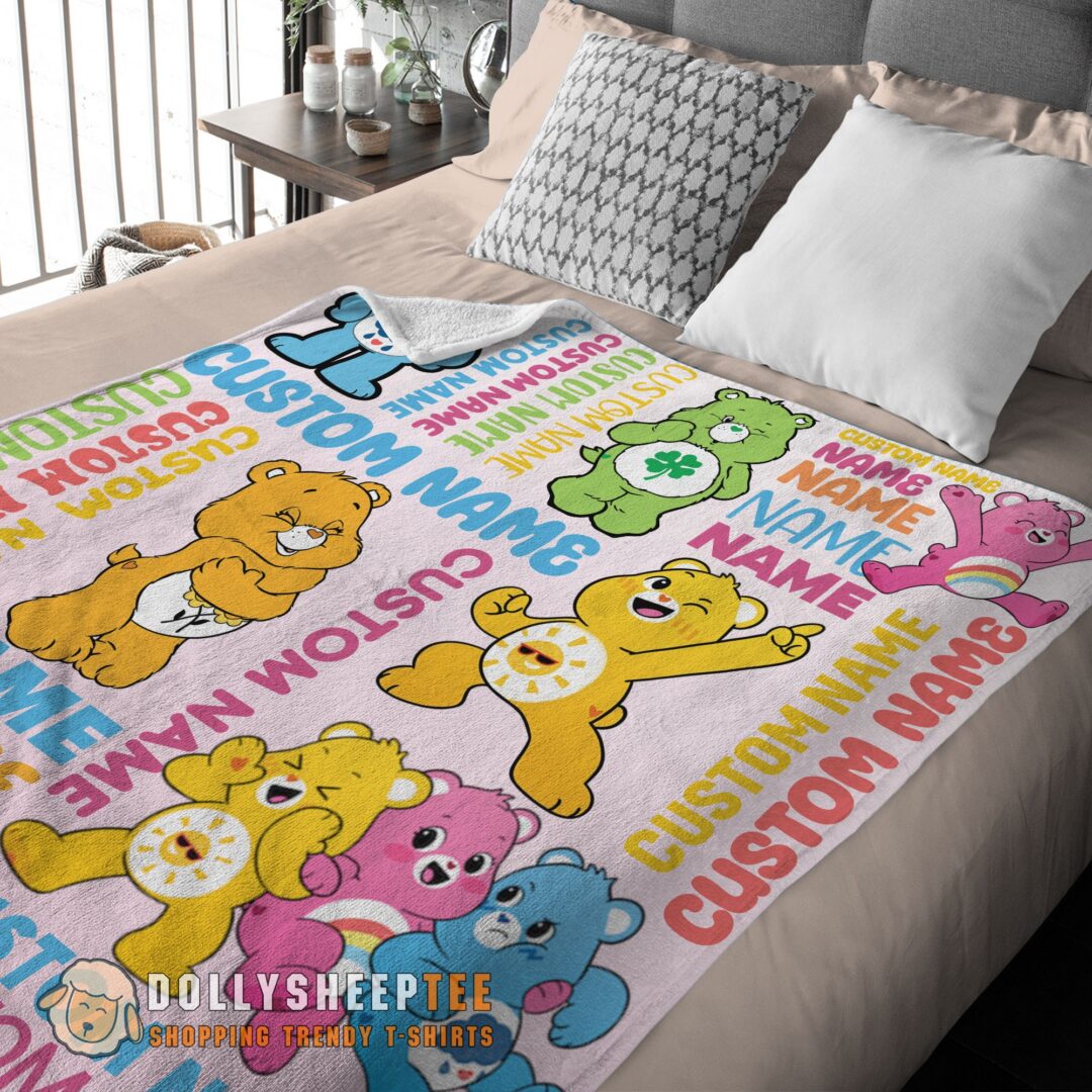 Cute Care Bears & Friends Blanket Fleece Customized Blanket