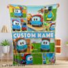 Cute Cartoon Leo The Truck With Friends Blanket Fleece Throw Customized Blanket