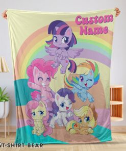 Cute Cartoon My Little Pony Pony Life Friends Blanket Fleece Customized Blanket